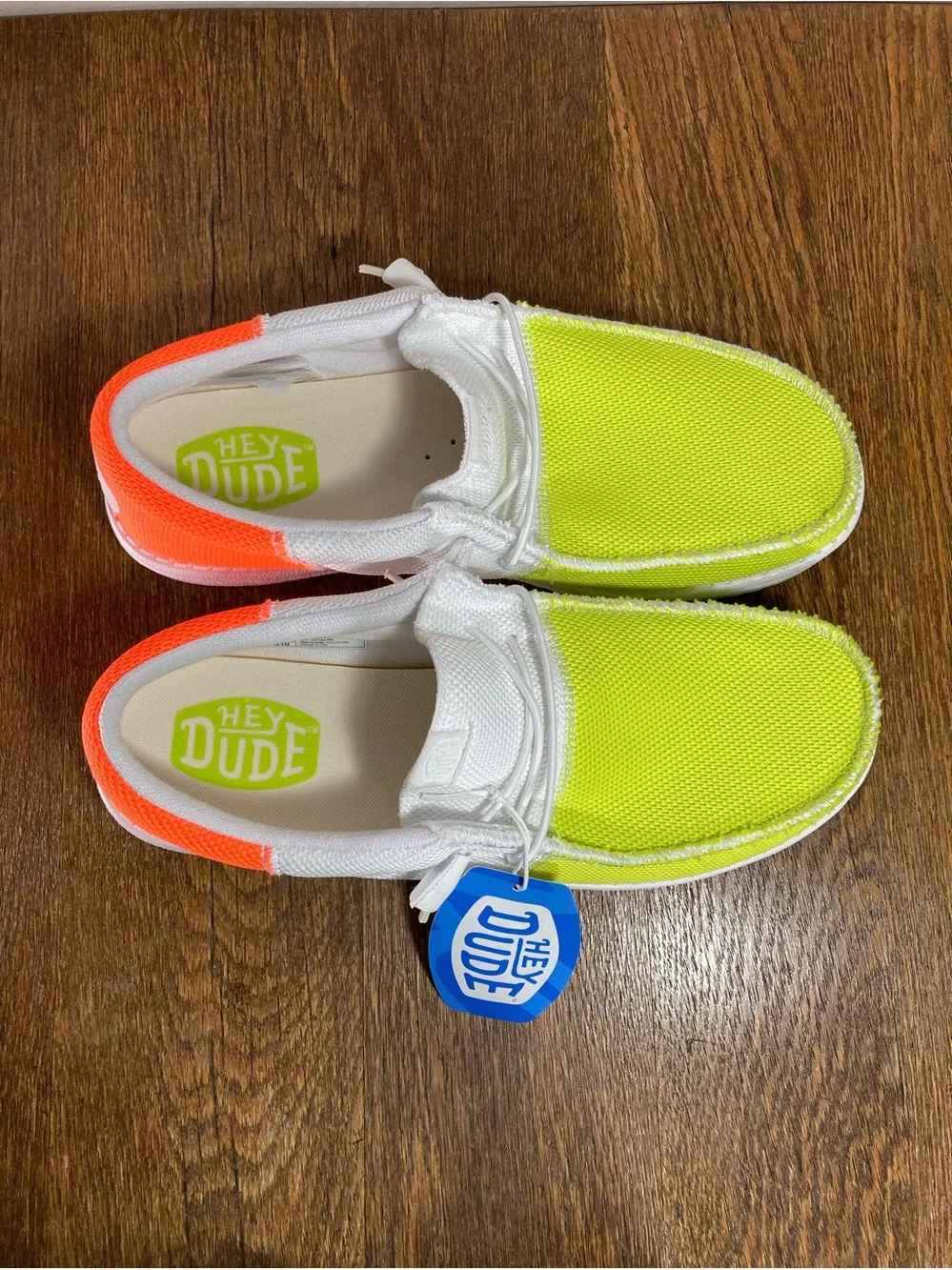 Hey Dude Wally Neon Slip-On Shoe Men’s Size 13 Lime/Punch